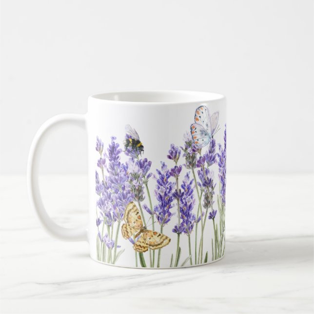 Schöne Lavender Butterfells Kaffeetasse (Links)