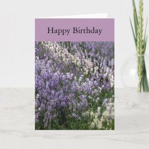 Schöne Lavender Happy Birthday Card Karte
