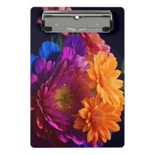 Schöne, lebendige Blume Mix 2 Mini Klemmbrett