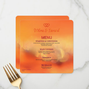 Schöne lebendige Hochzeitstisch-Menü-Podiumsschild Menükarte
