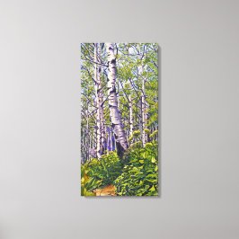 Schöne, lebendige Lila Grünflächen Bäume Leinwanddruck