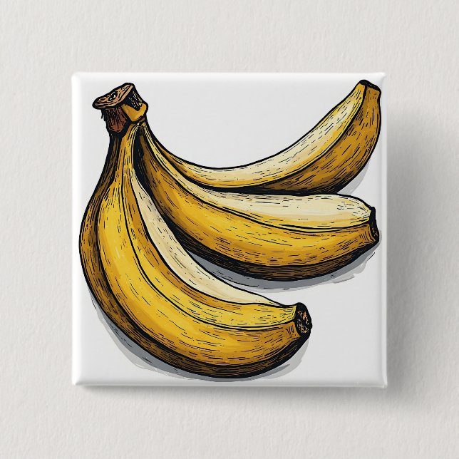 Schöne leckere Banane Button (Vorderseite)