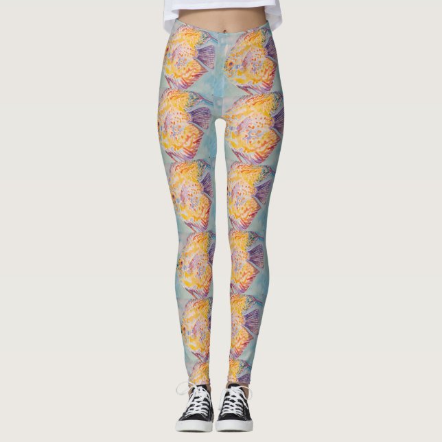 Schöne Leggings Aquarellbilder (Vorderseite)