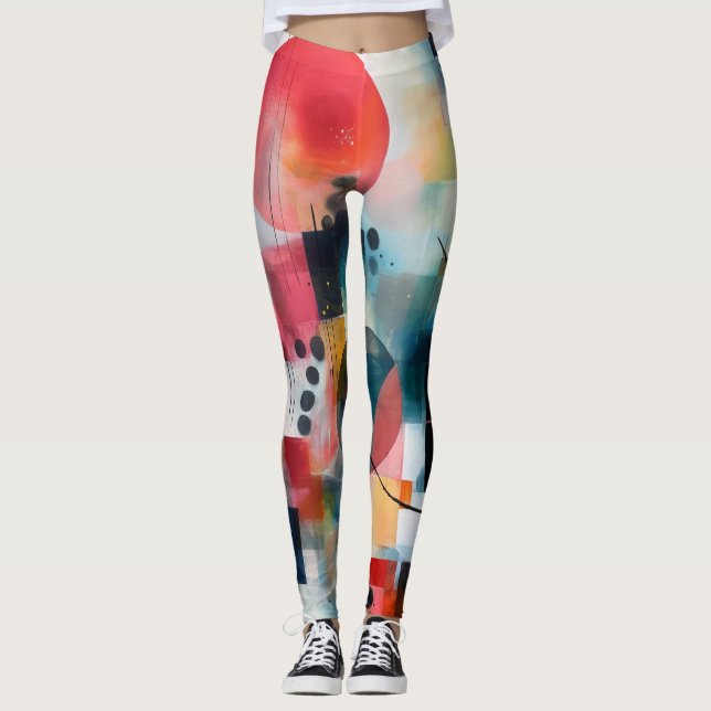 Schöne Leggings der Abstrakten Kunst (Vorderseite)