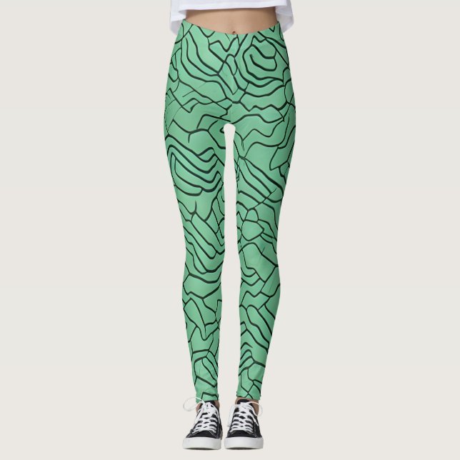 Schöne Leggings der Abstrakten Kunst (Vorderseite)