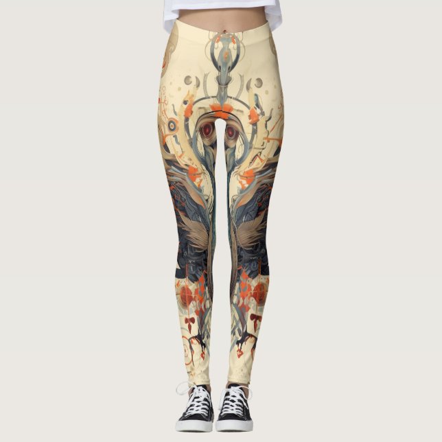 Schöne Leggings der Abstrakten Kunst (Vorderseite)