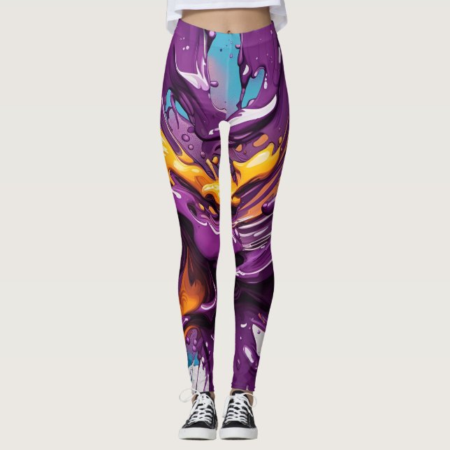 Schöne Leggings der Abstrakten Kunst (Vorderseite)