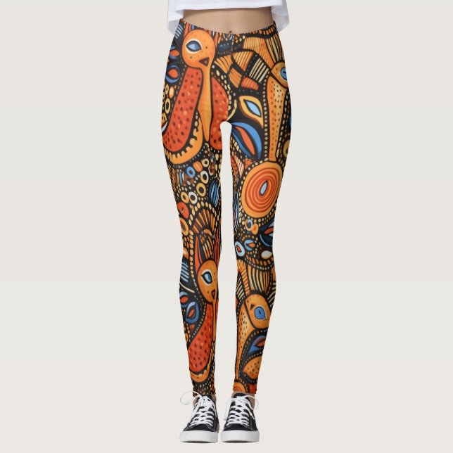 Schöne Leggings der Abstrakten Kunst (Vorderseite)