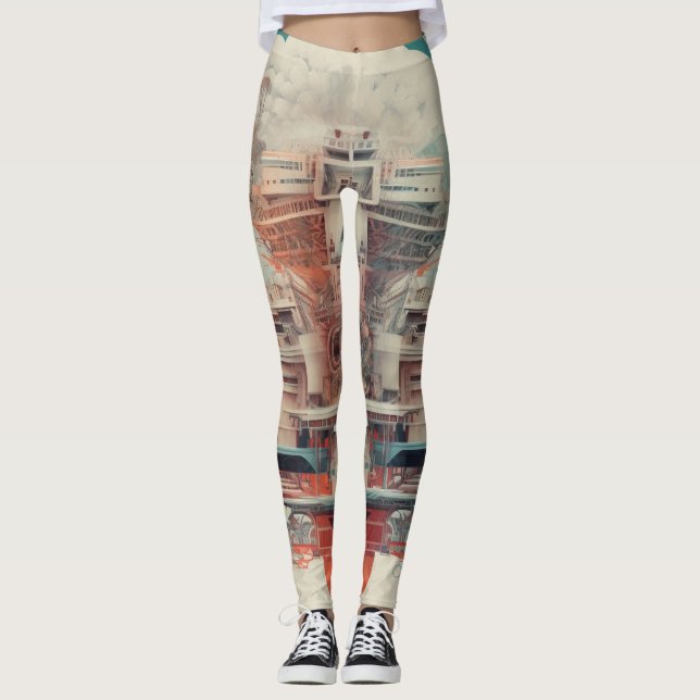 Schöne Leggings der Abstrakten Kunst (Vorderseite)