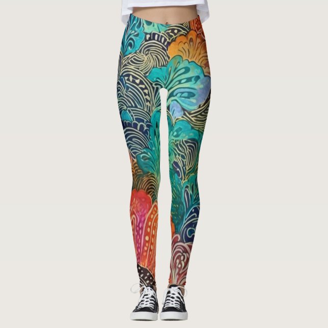 Schöne Leggings der Abstrakten Kunst (Vorderseite)