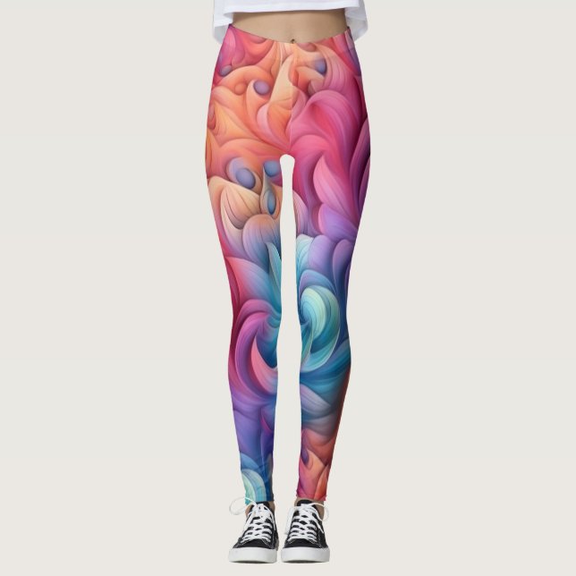 Schöne Leggings der Abstrakten Kunst (Vorderseite)