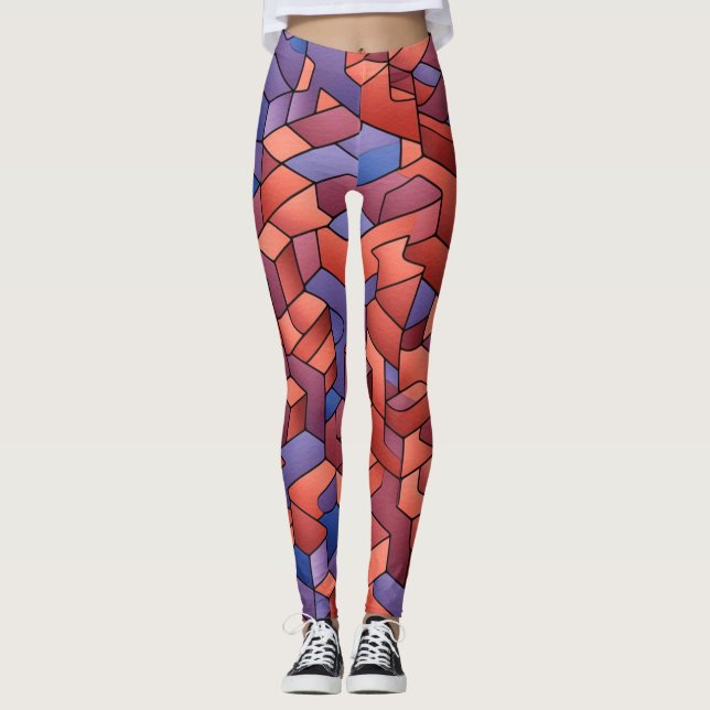 Schöne Leggings der Abstrakten Kunst (Vorderseite)