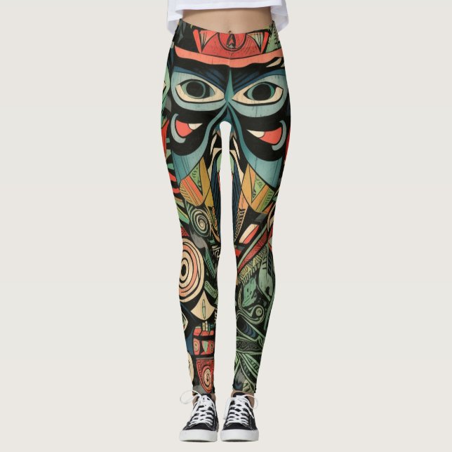 Schöne Leggings der Abstrakten Kunst (Vorderseite)