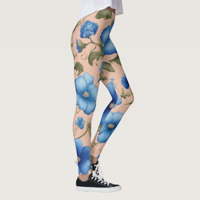 Schöne Leggings mit Blumenmuster - Soft & Stretch (Rechts)