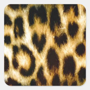 Schöne Leopardenhaut Quadratischer Aufkleber