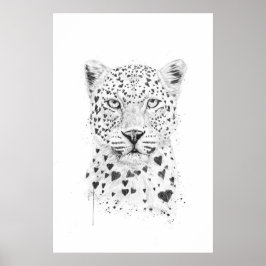 Schöne Leopardin Poster