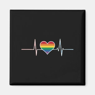 Schöne LGBT Gay Pride Herzschlag Lesben Schwule Li Magnet