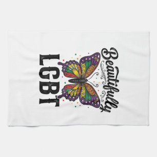 Schöne LGBT-Schmetterling-Vintage-Pride-Shirt_1 Geschirrtuch
