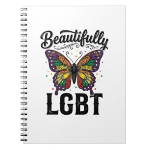 Schöne LGBT Schmetterling Vintage Pride Shirt_1 Notizblock