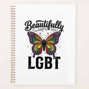 Schöne LGBT Schmetterling Vintage Pride Shirt_1 Planer