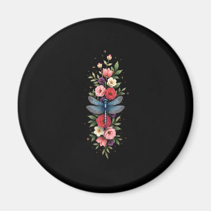 Schöne Libelle Wasserfarben Kunst Insektenliebhabe Magnet