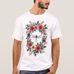 Schöne Libelle Wasserfarben Kunst Insektenliebhabe T-Shirt