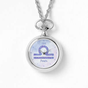 Schöne Libra Astrologie Signatur Personalisiert Armbanduhr