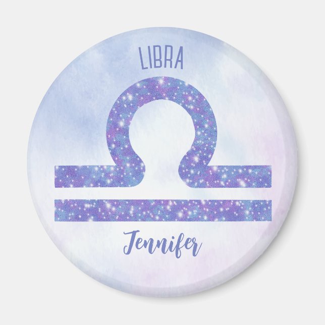 Schöne Libra Astrologie Signieren Personalisiert L Magnet (Vorne)