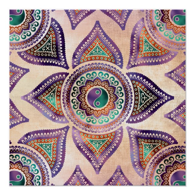 Schöne, lichtdurchlässige Yin-Yang-Symbol Poster (Vorderseite)