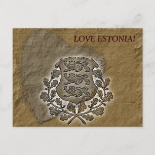 Schöne Liebe Estland Postcard! Postkarte