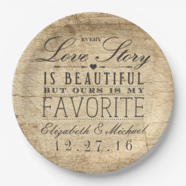 Schöne Liebe Geschichte Rustikale Brauerei Hochzei Pappteller