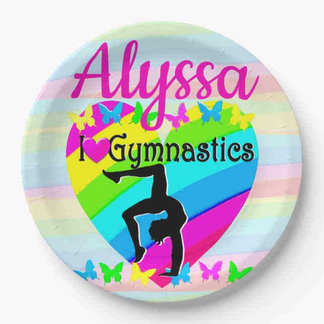 SCHÖNE LIEBE GYMNASTICS FÜR DESIGN PAPPTELLER (Vorderseite)