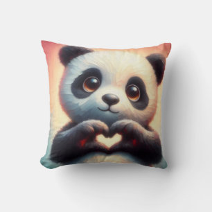 Schöne Liebe Herz Panda Kissen