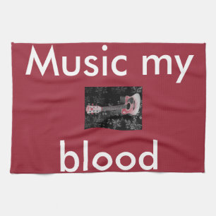 Schöne, liebevoll eingerichtete Guitar African Gra Handtuch