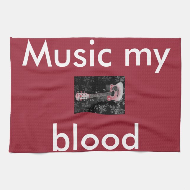 Schöne, liebevoll eingerichtete Guitar African Gra Handtuch (Horizontal)