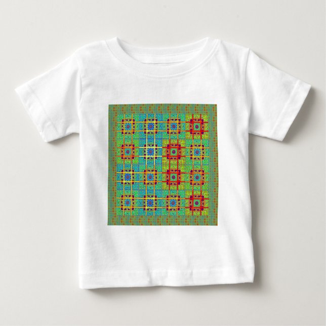 Schöne, liebevoll gestaltete Maya-Ethan Print Vekt Baby T-shirt (Vorderseite)