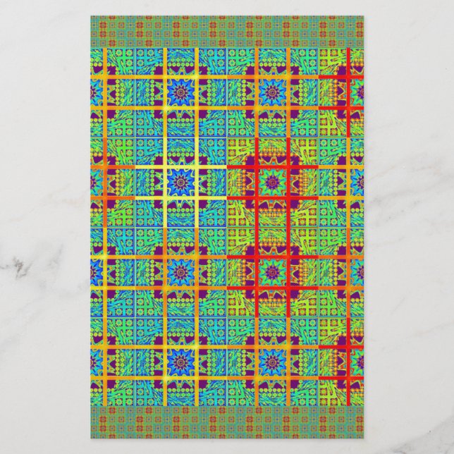 Schöne, liebevoll gestaltete Maya-Ethan Print Vekt Briefpapier (Vorderseite)