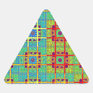 Schöne, liebevoll gestaltete Maya-Ethan Print Vekt Dreieckiger Aufkleber