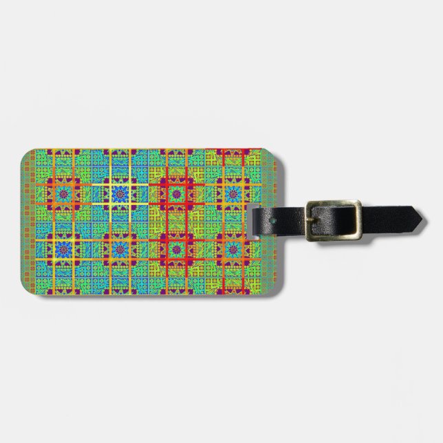 Schöne, liebevoll gestaltete Maya-Ethan Print Vekt Gepäckanhänger (Vorderseite horizontal)