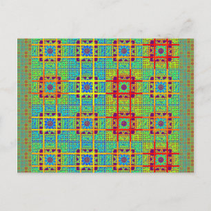 Schöne, liebevoll gestaltete Maya-Ethan Print Vekt Postkarte