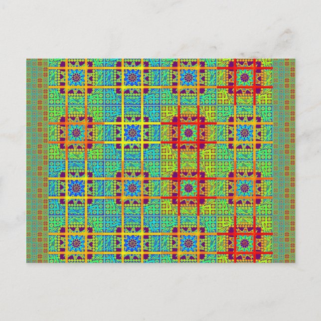 Schöne, liebevoll gestaltete Maya-Ethan Print Vekt Postkarte (Vorderseite)