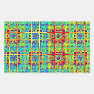 Schöne, liebevoll gestaltete Maya-Ethan Print Vekt Rechteckiger Aufkleber