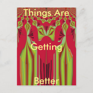 Schöne, liebevoll rote und gelbe afrikanische Trib Postkarte