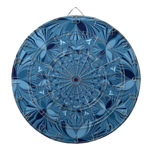 Schöne, liebliche, irisierende blaue Kaleidoskop-K Dartscheibe