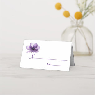 Schöne Lila Blume Hochzeit Platzkarte