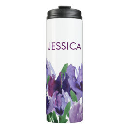 Schöne Lila Blume mit Namen Thermosbecher