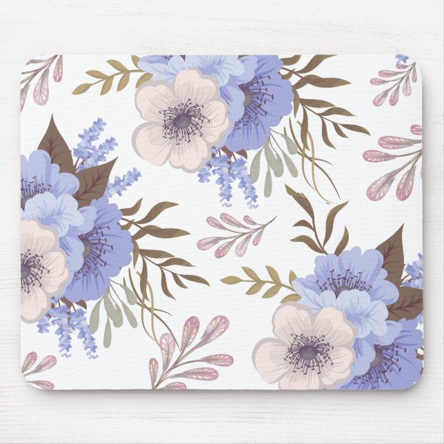 Schöne Lila Blume Mousepad (Vorne)