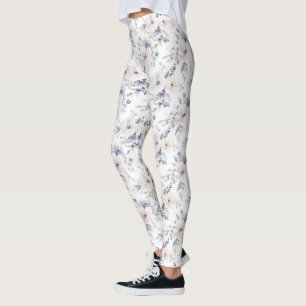 Schöne lila Blüten Leggings