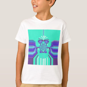 Schöne Lila Cyan Iridescent Blue Vektorfarbe T-Shirt