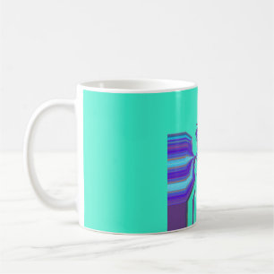 Schöne Lila Cyan Iridescent Blue Vektorfarbe Tasse